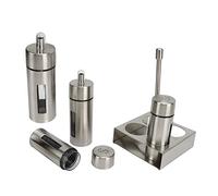 Stainless Steel Seasonings Dispenser Bottles Set, Large Capacity Seasoning Bottle Set with Base Stand, Oil Vinegar Dispenser Bottles Set for Kitchen, Restaurant