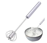 Stainless Steel Semi-Automatic Whisk,Semi-Automatic Rotating Hand Mixer Manual Egg Beater - Non-stick Whisk Blender Kitchen Tools and Gadgets for Whipped Cream