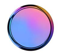 Stainless Steel Serving Tray | 11 Inch Round Plate for Tea/Fruits/Candies | Safe Material & Simple Maintenance | Tarnish Tray for Food, Jewelry, Cosmetics (Colorful)