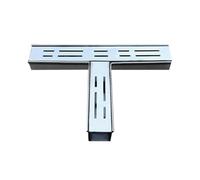 Stainless Steel Sewer Troughs with Cover, Trench Drain System -Concrete Floor Drainage Gully for Garage Lawn Factory Deck Balcony Basement(W5cm x H5cm(W2.0in x H2.0in))