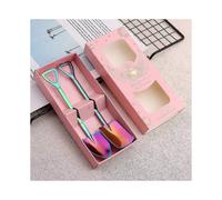 Stainless Steel Shovel Shaped Spoons, 2Pcs Teaspoon (Rainbow)