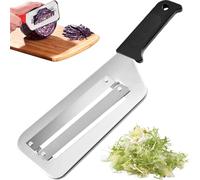 Stainless Steel Shredder Knife, 2025 Upgraded Cabbage Shredder, Dual Blade Julienne Cutter, Multifunctional Vegetable Cutter, Perfect for Sauerkraut, Coleslaw, Vegetables (Black)