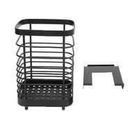 Stainless Steel Side Hanging Basket Chopstick Holder for Snow Peak IGT Outdoor Camping (Black)