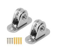 Stainless Steel Small Pulley Block with Silent, Load Capacity for DIY Equipment and Household Use (2pcs)