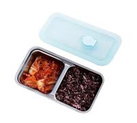 Stainless Steel Snack Containers - Reusable Food Storage with Lid for Travel | Portable Kitchen Gadgets for Sea Picnic Summer Vacation Camping Climbing Commuting Office Use, Leak Resistant Design