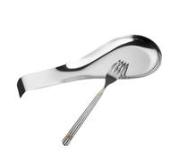 Stainless Steel Spoon Rest - Flat Bottom Utensil Holder Tray | Steel Kitchen Artifact For Soup Spoon, Spatula, Kńife & Fork, Dishwasher Safe Organizer