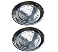 Stainless Steel Steam Plate Set 32cm Non-Perforated(36 cm) | Solid base design, no holes, retains nutrients, perfect for dumplings, fish, small items