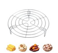Stainless Steel Steamer Rack - Kitchen Cooling Grid, Pot Stand with Elevated Design, Multi-Purpose with Durable Build, Home Farmhouse Tool for Restaurant Dining Pressure Cooker Oven Air Fryer Baking