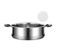 Stainless Steel Steamer, Vegetable Cooking Pot, Multi Layer Steam Drawer, Kitchen Cookware for Daily Meals, Seafood, Eggs, Buns, Desss, Pastries, Soup Color Stainless Black