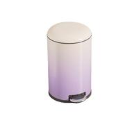 Stainless Steel Step Pedal Garbage Can Round Gradient Trash Can With Lid, Wastebasket With Removable Liner Bin For Living Room, Bedroom, Office(Purple,Large)