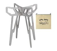 Stainless Steel Stove Rack - Folding Camp Pot Support, Anti-Slip Kettle Bracket | Portable Frame for Backpacking Picnic Barbecue, Outdoor Cooking Accessory, Durable Heat-Resistant Construction