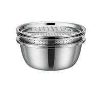 Stainless Steel Strainer Basin - 26cm Washing Draining - Colander Basket Set | Stainless Steel Wash Bowls For Vegetables Fruits Rice Washing Draining Kitchen Home Apartment Dining Room Meal Prep