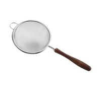 Stainless Steel Strainer, Fine Mesh Sieve, Reusable Handheld Sifter, Wooden Handle Skimmer, Cooking Filter for Brewing, Frying, Rice Washing, Tea, Juicing, Kitchen Use, 9.13x3.94 inches