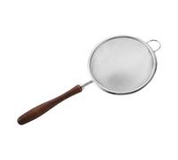 Stainless Steel Strainer, Fine Mesh Sieve, Reusable Handheld Sifter, Wooden Handle Skimmer, Cooking Filter for Brewing, Frying, Rice Washing, Tea, Juicing, Kitchen Use, 9.13x3.94 inches