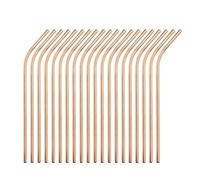 Stainless Steel Straw Strumenti for bar con cannucce in acciaio inossidabile, riutilizzabili in metallo, for bubble tea, tubi for bevande per succhi e bevande(Rosegold20pbent)
