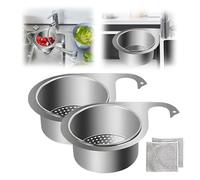 Stainless Steel Swan Sink Strainer Basket, 2024 New Swan Drain Basket for Kitchen Sink, Faucet Hanging Filter Basket, Swan Drain Rack for Sink Food Strainer, Storage Rack (2Pcs)