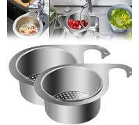 Stainless Steel Swan Sink Strainer Basket,Stainless Steel Draining Basket,Hanging Sink Strainer Colander Drain Basket,Kitchen Sink Strainer Basket Multi,Drain Basket Strainer for Sink (1pcs)