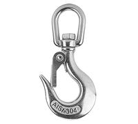 Stainless Steel Swivel Snap Hooks,Swivels Eye Lifting Hook - Heavy Duty Stainless Steel Safety Hook for Engineering Cranes, Port Loading, and Forestry Applications (150KG Capacity) (350KG)
