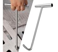 Stainless Steel T-Style Drain Grate Lifter with Handle | 37cm Long Manhole Cover Hook, Protable Wheel Pin Puller for Concrete Septic Covers(8 pack)