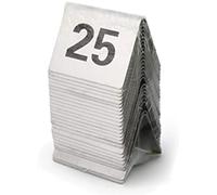 Stainless Steel Table Number Set, Tent Style Table Number Stands For Restaurants And Cafes(1 To 90)