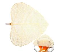 Stainless Steel Tea Strainer - 4.57x4.09in Leaaf Steeper, Drink Filter, creativeKung Fu Cup Accessory Brewing Solution | Multipurpose Reusable Maple Bodhi Cover for Coffee Tazze Tumblers Kitchen House