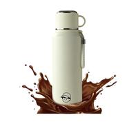 Stainless Steel Thermal Bottle, Portable Vacuum Mug, Leakproof Bottle with Straw, Large 1L Insulated Flask, Travel Drinkware with Modern Design, Hot Beverage Container for Backpacking Biking