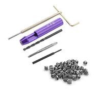Stainless Steel Thread Inserts Kit 50pcs 8 32UNC x 1 5D Helical Screw Thread Repair Inserts for Aluminum Magnesium Parts with Dedicated Tap Installation Tool