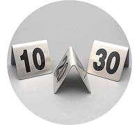 Stainless Steel Triangle Table Number Tags - Upstanding Steady - 1 To 50/100 Table Card Tent Style Table Number Stands For Restaurants Cafe Bar Party Table Marker/1-100/5(1 To 25)