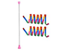 Stainless Steel Twirling Baton 53cm Dancing Ribbon Gymnastics Stick | Sturdy Baton With Colorful Streamer For Twirling, Gymnastics, And Stage Performance. Perfect For Parades, Parties