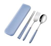 Stainless Steel Utensils - Camping Flatware Set with Carrying Case, Easy Clean and Reusable Flatware, Convenient for Home Wedding Picnic Outdoor Travel Daycare Road Trip, Kitchen needful