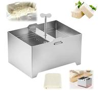 Stainless steel vegan tofu press, DIY Tofu Maker, Cheese Press with Drain Hole and Drip Tray, Efficient Water Removal Tool ol, Meal Prep Restaurants Dishwasher Safe, Stainless Steel Material