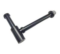 Stainless Steel Wall Drain Pipe For Wash Basin In-Wall Installation PAnti-Clogging Device For Sink Countertop(Black)
