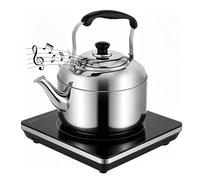 Stainless Steel Whistle Kettle - Large Capacity Kettle with Automatic Boiling Sound Indicator | Whistle Tea Pot Suitable for Induction Cookers Gas Stoves, Home Apartment Restaurant Kitchen Camping