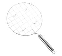 Stainless Steel Wire Roaster - Round Cooking Net Handle, Anti-Scald Grill Rack, Roasting Pan For Outdoor Use | BBQ Cheese Toast Grill Tool For Camping Picnic Backyard Cooking