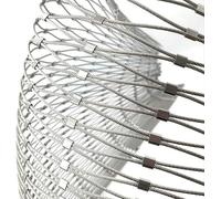 Stainless Steel Wire Rope Cable Mesh Netting for Balcony Protection and Garden Poultry Enclosure(0.8x7m/2.6x23ft)