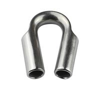 Stainless Steel Wire Rope Thimble - Silver, 1/4 Inch Size, Heavy Duty Cable Thimble, Protective Loop Liner, Grooved Metal Insert, Resistant 304SS | Rail Mlamps, Racking Tools, Wire Rope Cable