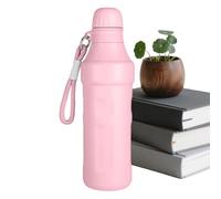 Stainless Water Bottle - 500ML Portable Vacuum Sealed Cup | with Strap Small Mouth Stainless Hot ttle - for Milk Coffee Dri