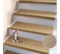 Stair Mat Self Adhesive Runner with Bullnose,Non Slip Stair Treads Mat,Soft Stair Rugs,Peel And Stick Stair Treads Carpet,Edging Stair Protectors with Washable Backing