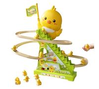 Stair Slide Toy - Duck Climbing Stairs Toy, Slide Rollercoaster Electric 12 Duck Climbing Toys | Led Flashing Lights Music Early Learning Game For Children Preschoolers Kids Girls Boys