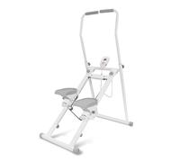 Stair Stepper Fitness Appartamento, Stepper Scala Pieghevole Verticale con Manubrio Aerobic Fitness Attrezzo di Allenamento Cardio Compatto e Manubrio per Casa con Schermo LCD e 3 Altezze Regolabili