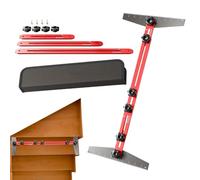 Stair Tread Tool, Multifunctional Measuring Gauge, Folding Layout Ruler, Adjustable Angle Arms, Sturdy Aluminum Build, Ideal for Flooring Installation, Shelf Alignment Projects