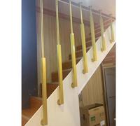Staircase il Banister - Colonna divisoria da parete, 30-160 cm, ringhiera in metallo montata a soffitto, 130 cm, balaustra per interni per sicurezza e stile