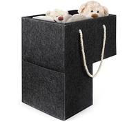 Stairs Basket With Handle | 42x42x25,5cm L-Shape Design Step Storage Laundry Basket | Space-Saving Baskets For Carpeted Areas, Case, Step Storage Baskets, Felt Construction, Convenient