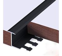 Stairs Kindergarten,Floor Seams Transition Strips for Glass Rubber Wall, Z-Mold Vinyl Edge Trim Laminate, Thresholds Transition Strip(Black,145cm/57in)