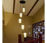 Staise Lampada da Soggiorno Creativa, Moderna, personalità, Villa, Rotazione, Elegante, Lunga, con Cristalli, Lampada a Sospensione in Vetro (Colore: 10 luci da 40 cm) (1 Luce da 10 cm)