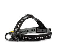 STAK BY VELAMP Frontale LED, Torcia Ricaricabile 2200 mAh, Lampada Testa IPX4. Sensore Movimento, 900lumen, 5h Durata. Running, Pesca, Campeggio, Cantiere, Nero