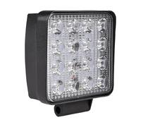 Stak Faro LED quadrato - Potenza 48 W - 2800 Lumen, Luce Bianca Fredda 6000K, IP67 Impermeabile, 12/24 V per Veicoli, Trattori, Cantieri, Officine Mobili - Rotondo, Resistente, Professionale