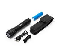 Stak Leopard - Torcia 2000 Lumen - LED 20 W, Ricaricabile, 4 Modalità (Turbo, Standard, Eco, Strobe), Corpo in Alluminio, IPX7 Impermeabile - Torcia Tattica per Outdoor, Emergencia, Lavoro