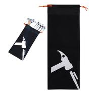 Stake Bag, Ground Nail Organizer Pouch, Multi-Pocket Storage Design, Oxford Cloth Drawstring Sack for Outdoor, Camping, Beach, Snow, Tarp, Tie-Down Use, Multicolor