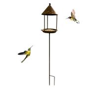 Stake Bird Feeder - Food Feeding Tray and Resting Perch